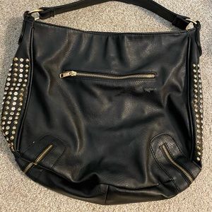 Black gently used Purse with rhinestones